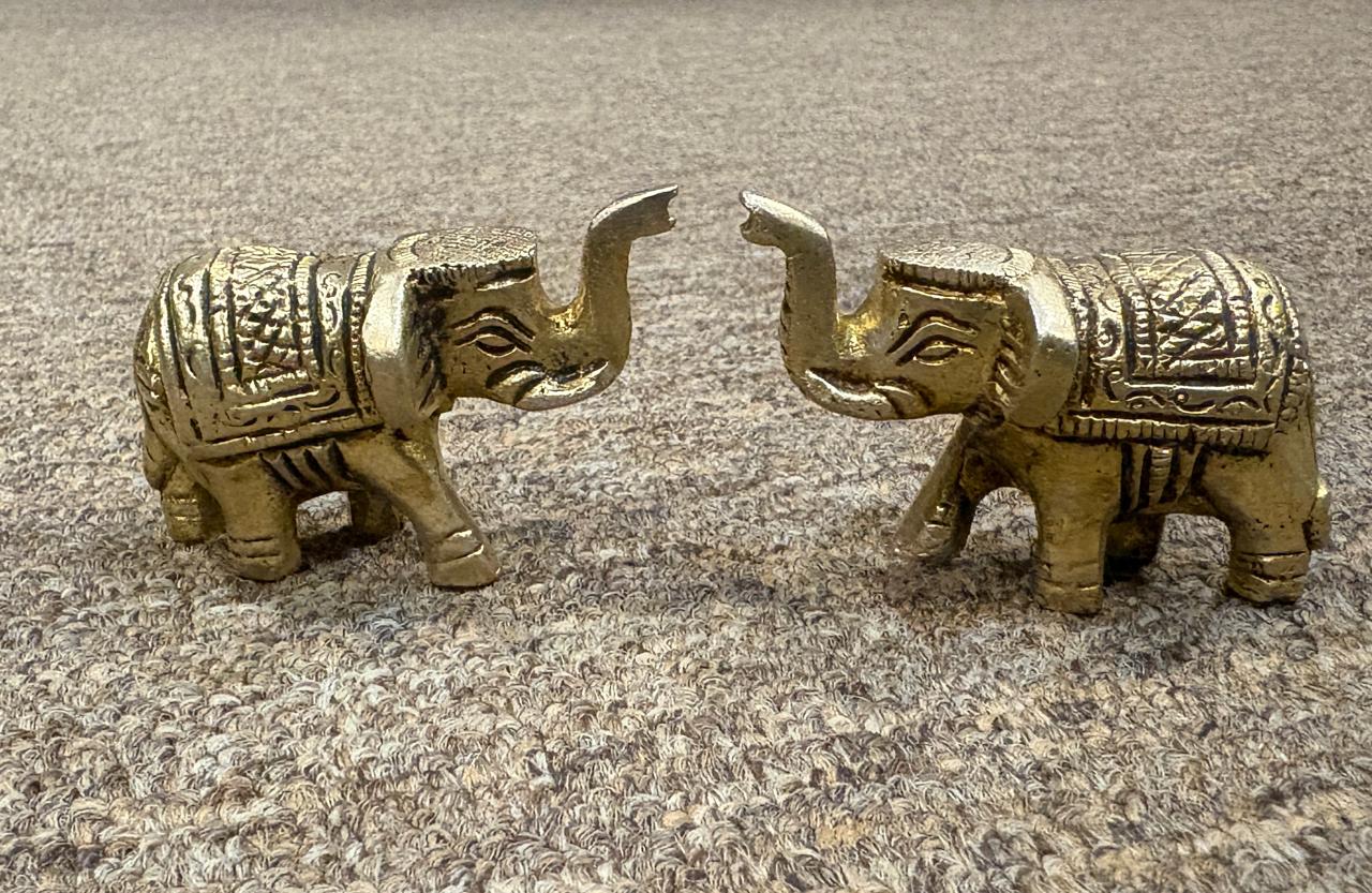 Elephant set/brass/wt276gms