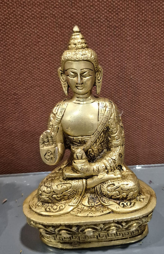 Buddha, Brass wt986gms ht7inch